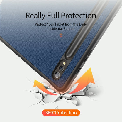 For Samsung Galaxy Tab S10+ DUX DUCIS Domo Series Magnetic Flip Leather Tablet Case(Blue) - Tab S10+ Cases by DUX DUCIS | Online Shopping South Africa | PMC Jewellery | Buy Now Pay Later Mobicred