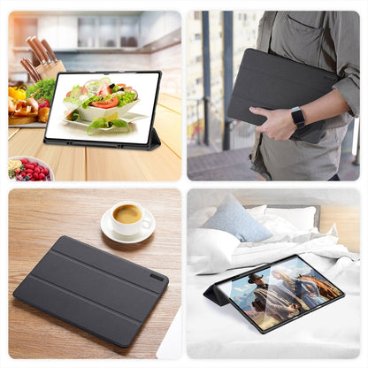 For Samsung Galaxy Tab S10 Ultra DUX DUCIS Domo Series Magnetic Flip Leather Tablet Case(Black) - Tab S10 Ultra Cases by DUX DUCIS | Online Shopping South Africa | PMC Jewellery | Buy Now Pay Later Mobicred