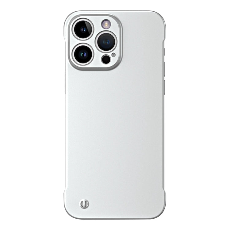 For iPhone 15 Pro Max Frameless Metallic Paint Hybrid PC Phone Case(Space Silver) - iPhone 15 Pro Max Cases by PMC TechLife | Online Shopping South Africa | PMC TechLife