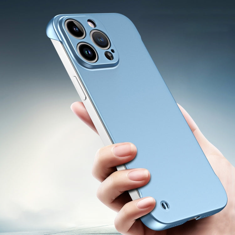 For iPhone 15 Pro Frameless Metallic Paint Hybrid PC Phone Case(Sierra Blue) - iPhone 15 Pro Cases by PMC Jewellery | Online Shopping South Africa | PMC Jewellery | Buy Now Pay Later Mobicred