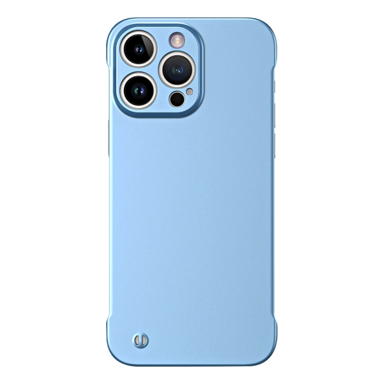 For iPhone 14 Pro Max Frameless Metallic Paint Hybrid PC Phone Case(Sierra Blue) - iPhone 14 Pro Max Cases by PMC Jewellery | Online Shopping South Africa | PMC Jewellery | Buy Now Pay Later Mobicred