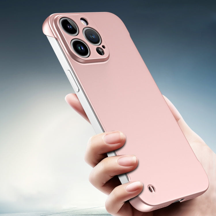 For iPhone 13 Frameless Metallic Paint Hybrid PC Phone Case(Rose Gold) - iPhone 13 Cases by PMC Jewellery | Online Shopping South Africa | PMC Jewellery | Buy Now Pay Later Mobicred