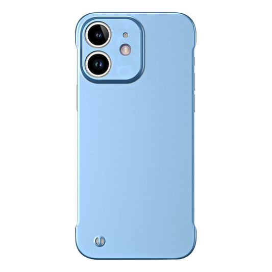 For iPhone 12 mini Frameless Metallic Paint Hybrid PC Phone Case(Sierra Blue) - iPhone 12 mini Cases by PMC Jewellery | Online Shopping South Africa | PMC Jewellery