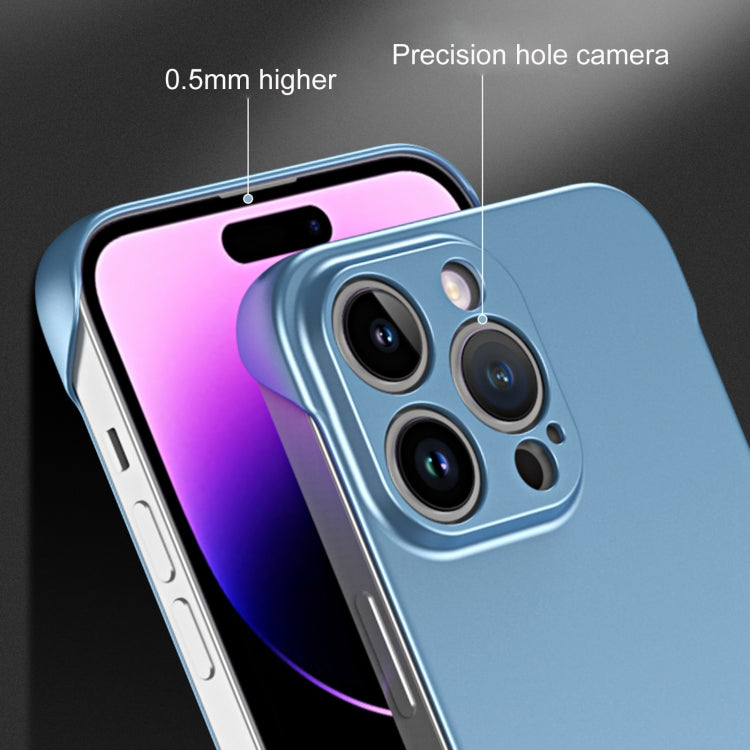 For iPhone 15 Pro Max Frameless Metallic Paint Hybrid PC Phone Case(Space Silver) - iPhone 15 Pro Max Cases by PMC TechLife | Online Shopping South Africa | PMC TechLife