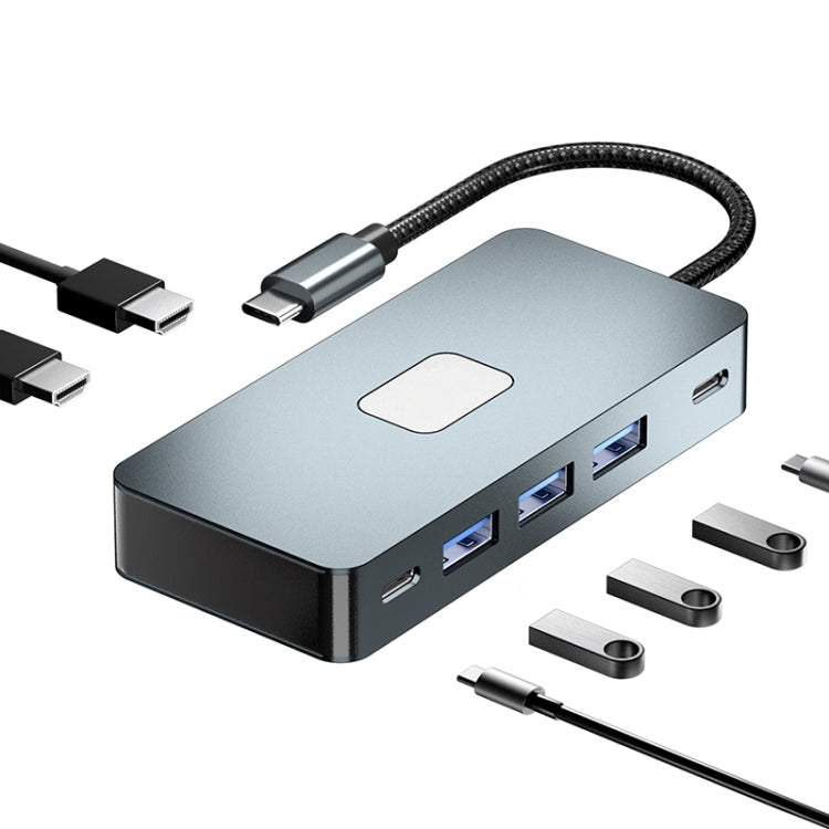 BYL-2312 Type-C to HDMI 4K 30Hz + USB3.0 + PD100W Docking Station HUB - USB HUB by PMC Jewellery | Online Shopping South Africa | PMC Jewellery | Buy Now Pay Later Mobicred