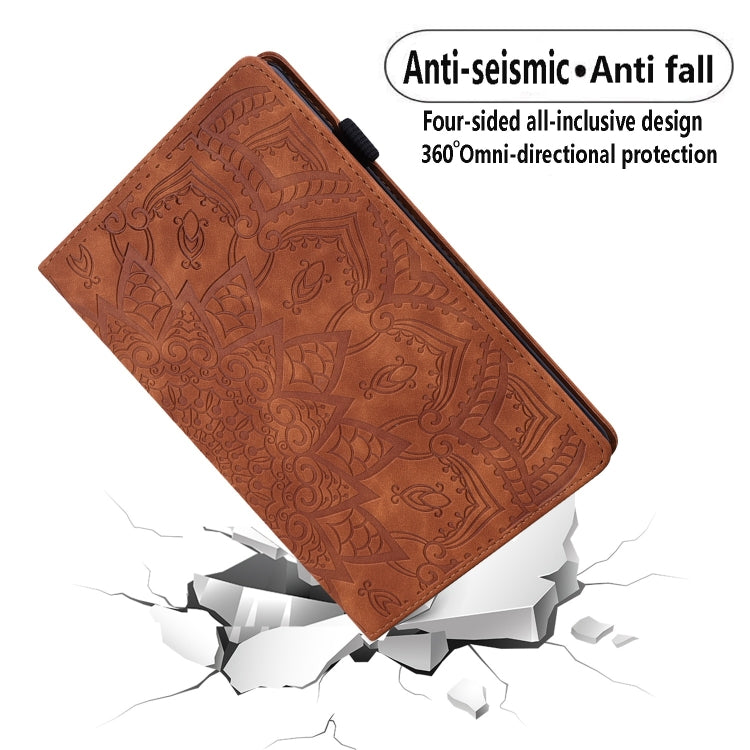 For Samsung Galaxy Tab S9 Ultra Calf Texture Embossed Leather Tablet Case(Brown) - free shipping - PMC TechLife - Order now!