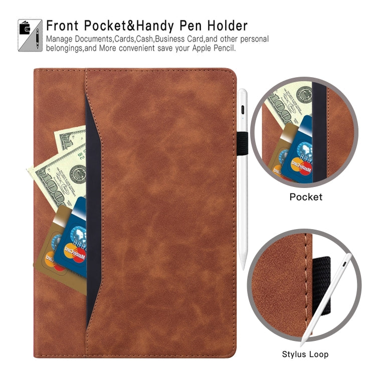 For Lenovo Tab P12 12.7 Splicing Shockproof Leather Tablet Case(Brown) - Lenovo by PMC TechLife | Online Shopping South Africa | PMC TechLife | Buy Now Pay Later Mobicred