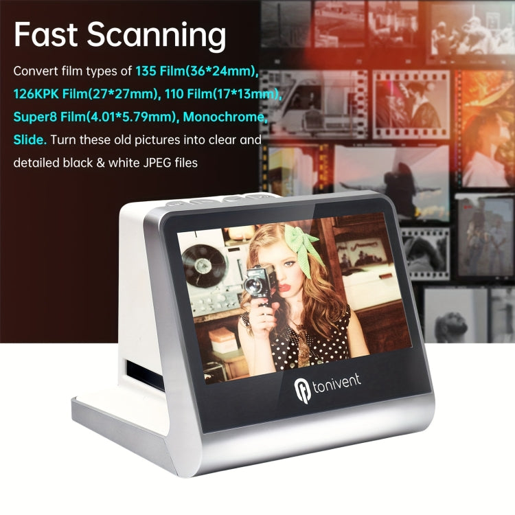 Tonivent TON170 22 Mega Pixels 5 inch HD Screen Film Scanner(US Plug) - Portable Scanner by PMC Jewellery | Online Shopping South Africa | PMC Jewellery | Buy Now Pay Later Mobicred