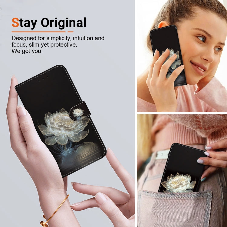 For Google Pixel 9 Pro Crystal Texture Colored Drawing Leather Phone Case(Crystal Peony) - Google Cases by PMC Jewellery | Online Shopping South Africa | PMC Jewellery | Buy Now Pay Later Mobicred