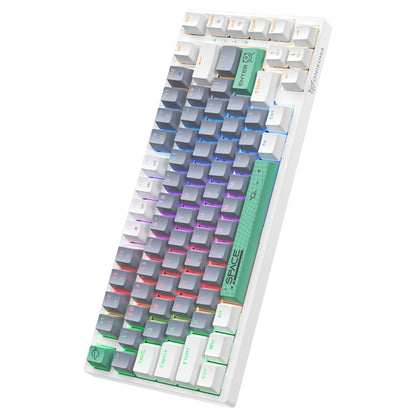 ONIKUMA G52 82 Keys RGB Lighting Wired Mechanical Keyboard, Type:Blue Switch(White) - Wired Keyboard by ONIKUMA | Online Shopping South Africa | PMC Jewellery | Buy Now Pay Later Mobicred