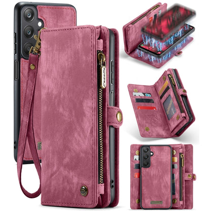 For Samsung Galaxy A25 4G CaseMe 008 Multifunctional Zipper Wallet Leather Phone Case with Lanyard(Red) - Galaxy Phone Cases by CaseMe | Online Shopping South Africa | PMC Jewellery | Buy Now Pay Later Mobicred