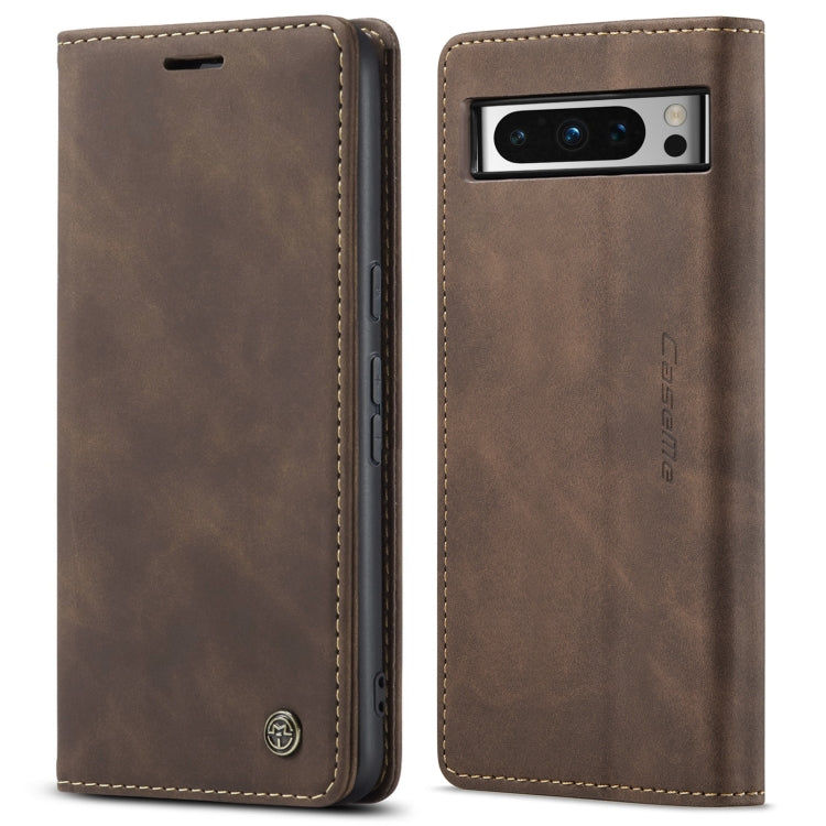 For Google Pixel 8 Pro CaseMe 013 Multifunctional Horizontal Flip Leather Phone Case(Coffee) - Google Cases by CaseMe | Online Shopping South Africa | PMC Jewellery | Buy Now Pay Later Mobicred