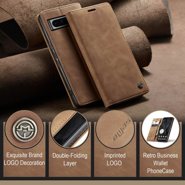 For Google Pixel 8 Pro CaseMe 013 Multifunctional Horizontal Flip Leather Phone Case(Brown) - Google Cases by CaseMe | Online Shopping South Africa | PMC Jewellery | Buy Now Pay Later Mobicred