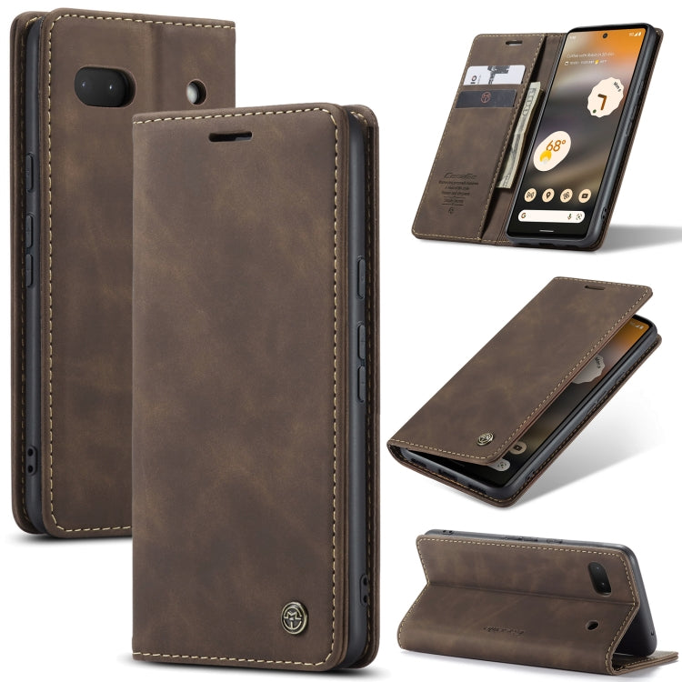 For Google Pixel 6A CaseMe 013 Multifunctional Horizontal Flip Leather Phone Case(Coffee) - Google Cases by CaseMe | Online Shopping South Africa | PMC Jewellery | Buy Now Pay Later Mobicred