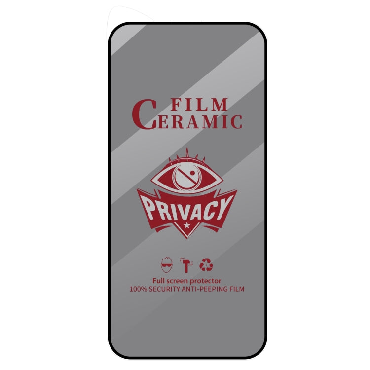 For iPhone 16 Pro Max Full Coverage HD Privacy Ceramic Film - iPhone 16 Pro Max Tempered Glass by PMC Jewellery | Online Shopping South Africa | PMC Jewellery | Buy Now Pay Later Mobicred