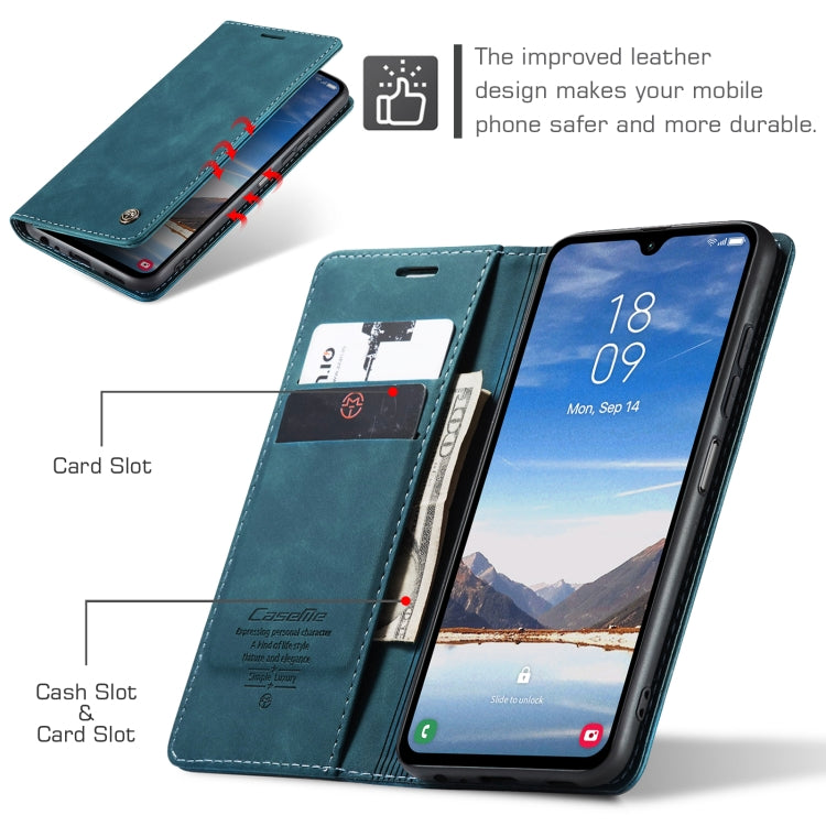 For Samsung Galaxy A05s CaseMe 013 Multifunctional Horizontal Flip Leather Phone Case(Blue) - Galaxy Phone Cases by CaseMe | Online Shopping South Africa | PMC Jewellery | Buy Now Pay Later Mobicred