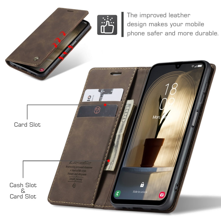 For Samsung Galaxy A25 5G CaseMe 013 Multifunctional Horizontal Flip Leather Phone Case(Coffee) - Galaxy Phone Cases by CaseMe | Online Shopping South Africa | PMC Jewellery | Buy Now Pay Later Mobicred