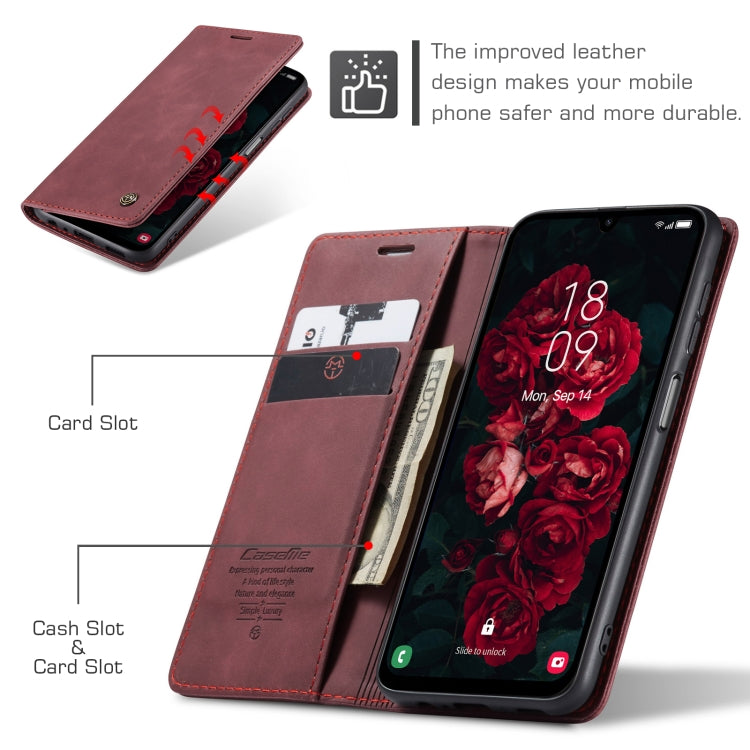 For Samsung Galaxy A25 5G CaseMe 013 Multifunctional Horizontal Flip Leather Phone Case(Wine Red) - Galaxy Phone Cases by CaseMe | Online Shopping South Africa | PMC Jewellery | Buy Now Pay Later Mobicred