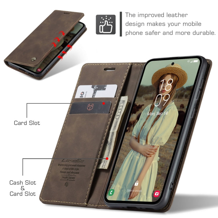 For Samsung Galaxy A55 5G CaseMe 013 Multifunctional Horizontal Flip Leather Phone Case(Coffee) - Galaxy Phone Cases by CaseMe | Online Shopping South Africa | PMC Jewellery | Buy Now Pay Later Mobicred