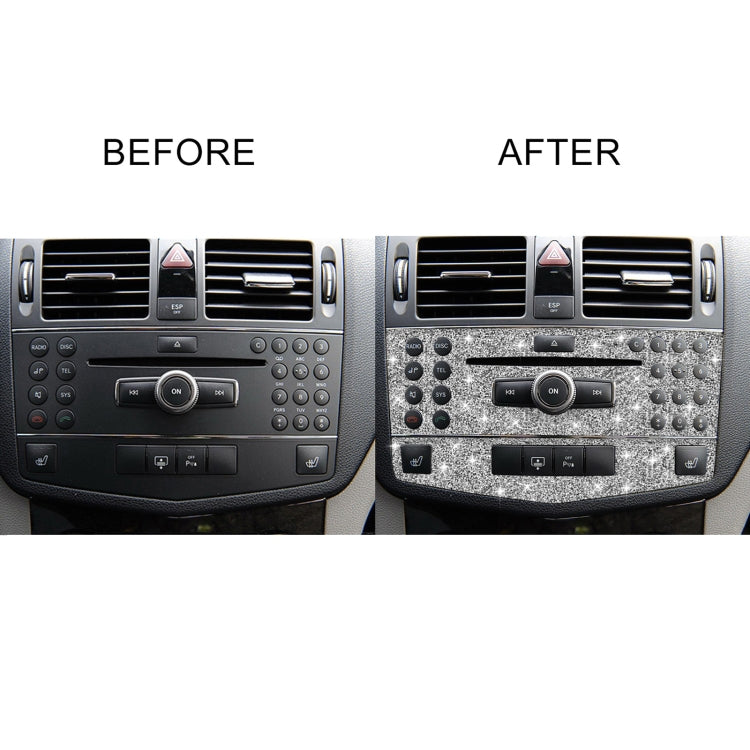 For Mercedes-Benz C-class W204 2007-2010 Car Central Control Panel B Diamond Decorative Sticker, Left and Right Drive - Car Interior Mouldings by PMC Jewellery | Online Shopping South Africa | PMC Jewellery | Buy Now Pay Later Mobicred