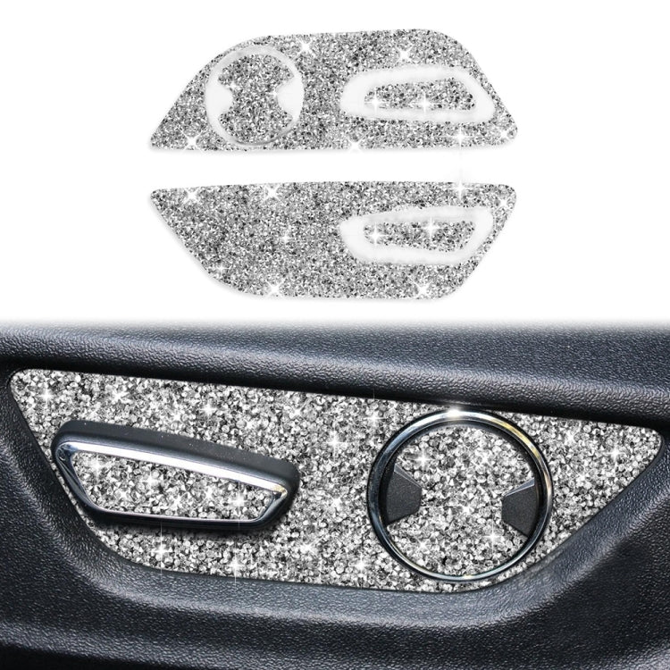 For Ford Mustang 2015-2020 Car Seat Adjustment Button Diamond Decoration Sticker, Left Drive - Car Interior Mouldings by PMC TechLife | Online Shopping South Africa | PMC TechLife | Buy Now Pay Later Mobicred