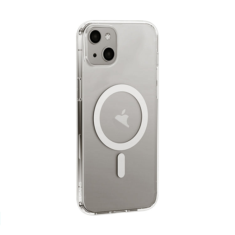 For iPhone 15 Plus USAMS Ice Magnet Series MagSafe PC Hybrid TPU Phone Case(Transparent) - iPhone 15 Plus Cases by USAMS | Online Shopping South Africa | PMC Jewellery | Buy Now Pay Later Mobicred