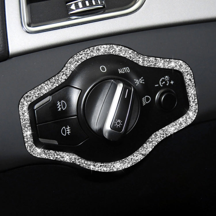 For Audi A4 / A5 / Q5 Car Headlight Switch Frame Diamond Decoration Sticker, Left and Right Drive - Car Interior Mouldings by PMC Jewellery | Online Shopping South Africa | PMC Jewellery | Buy Now Pay Later Mobicred