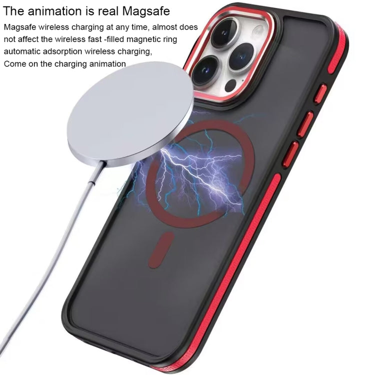 For iPhone 11 Pro Max Two-color Frosted MagSafe Magnetic Phone Case(Red) - iPhone 11 Pro Max Cases by PMC Jewellery | Online Shopping South Africa | PMC Jewellery