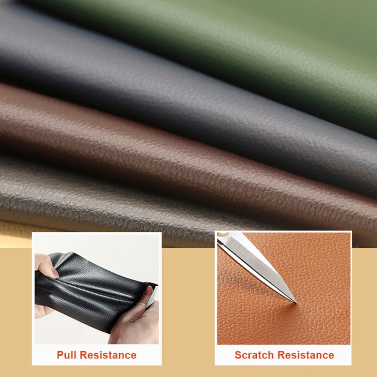 30 x 137cm Self Adhesive Leather for Sofa Repair Patch Car Seat PVC Leather Sticker(Dark Brown) - Seat Accessories by PMC Jewellery | Online Shopping South Africa | PMC Jewellery