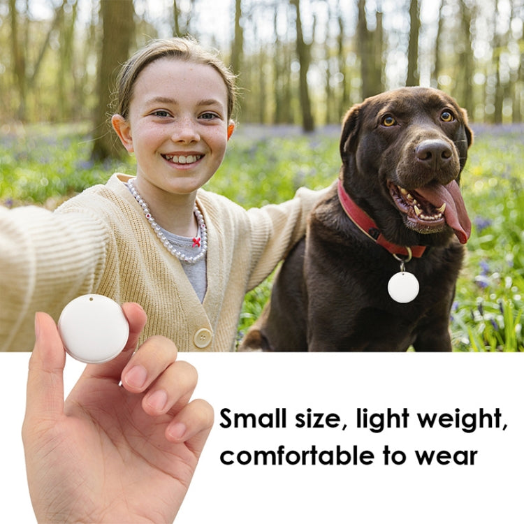 F6 Circular Global Location Tracker Anti-lost Device(White) - Personal Tracker by PMC TechLife | Online Shopping South Africa | PMC TechLife | Buy Now Pay Later Mobicred