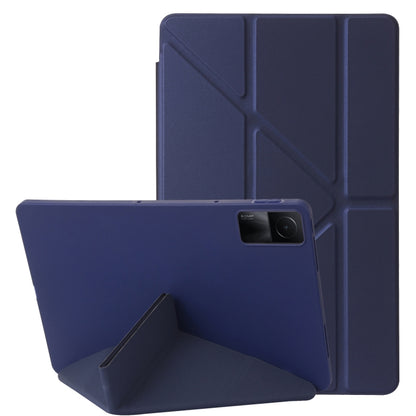 For Xiaomi Redmi Pad SE Deformation Silicone Leather Tablet Case(Dark Blue) - More Tablet Cases by PMC Jewellery | Online Shopping South Africa | PMC Jewellery