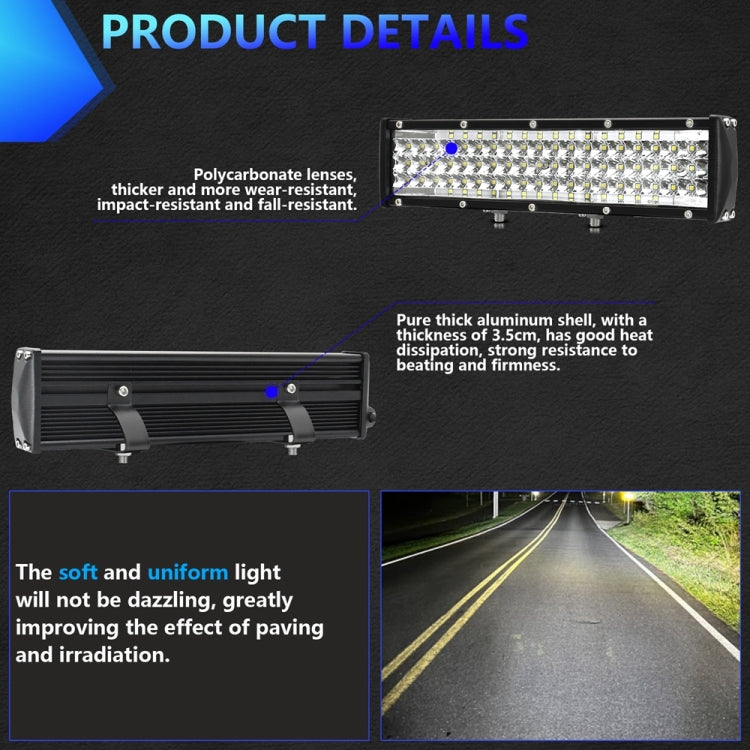 E9 30W 12 inch IP67 Waterproof Ultra-thin 5-Row Work Lights(White Light) - Work Lights by PMC Jewellery | Online Shopping South Africa | PMC Jewellery | Buy Now Pay Later Mobicred