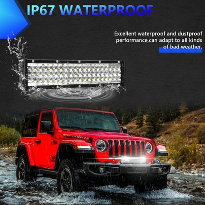 E9 30W 12 inch IP67 Waterproof Ultra-thin 5-Row Work Lights(White Light) - Work Lights by PMC Jewellery | Online Shopping South Africa | PMC Jewellery | Buy Now Pay Later Mobicred