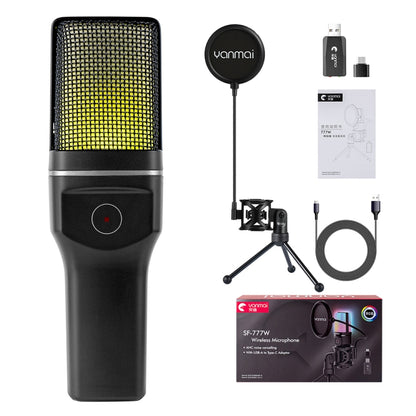 Yanmai SF-777W 2.4G Wireless Gaming Desktop Microphone with RGB Light & Blowout Net - Microphone by Yanmai | Online Shopping South Africa | PMC Jewellery | Buy Now Pay Later Mobicred