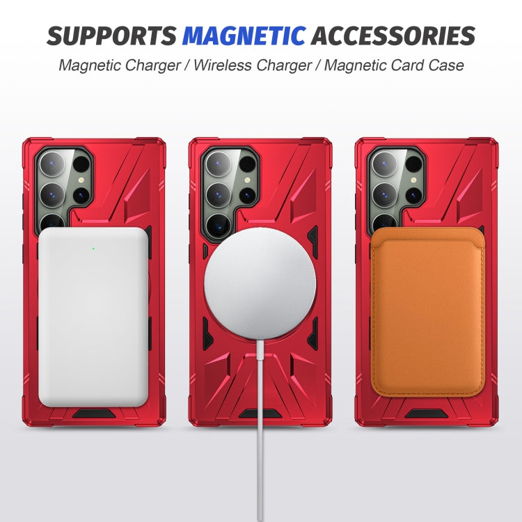 For Samsung Galaxy S23 5G MagSafe Magnetic Shockproof Phone Case with Ring Holder(Red) - Galaxy S23 5G Cases by PMC Jewellery | Online Shopping South Africa | PMC Jewellery