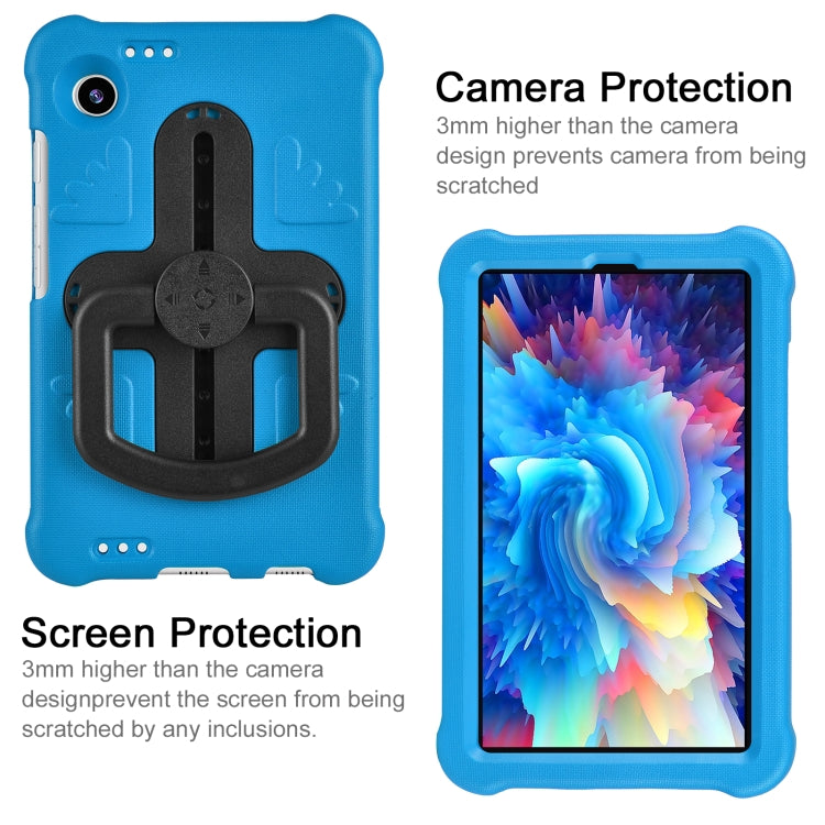 For Samsung Galaxy Tab A9 Shield 360 Rotation Handle EVA Shockproof PC Tablet Case(Blue Black) - Galaxy Tab A9 by PMC Jewellery | Online Shopping South Africa | PMC Jewellery