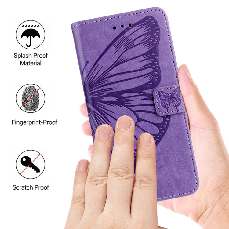 For Huawei Pura 70 Embossed Butterfly Leather Phone Case(Purple) - Huawei Cases by PMC Jewellery | Online Shopping South Africa | PMC Jewellery | Buy Now Pay Later Mobicred