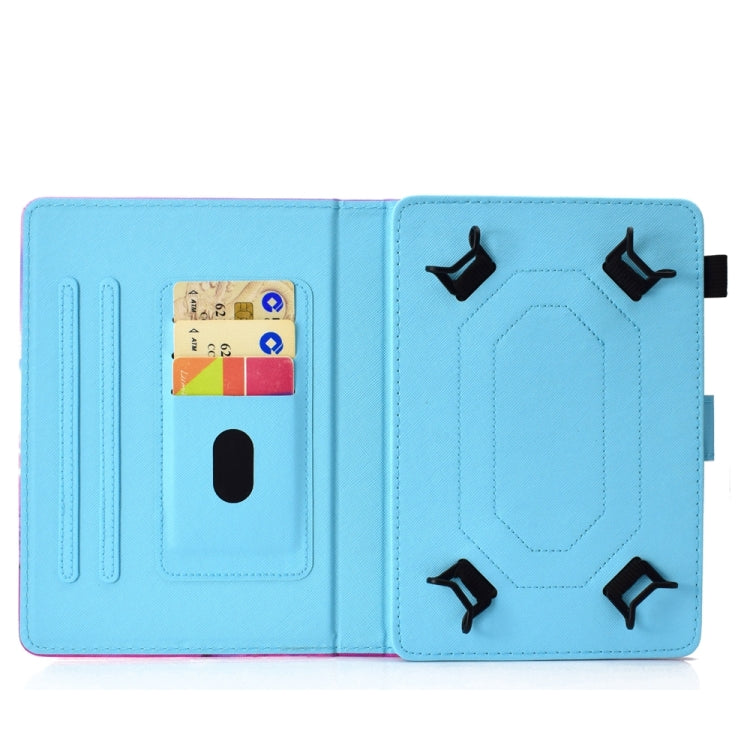 For 10 inch Universal Colored Drawing Stitching Leather Tablet Case(Feather) - 10 - 11 inch by PMC TechLife | Online Shopping South Africa | PMC TechLife | Buy Now Pay Later Mobicred