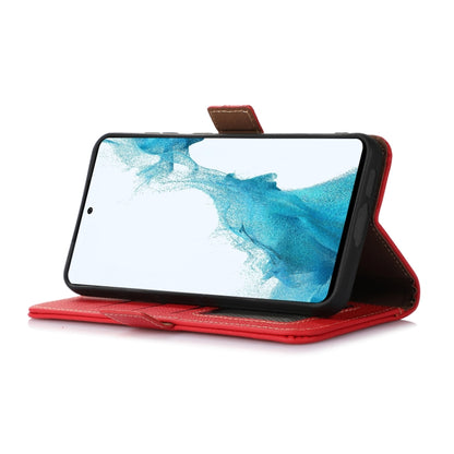 For Google Pixel 9 Side-Magnetic TJ Genuine Leather RFID Phone Case(Red) - Google Cases by PMC Jewellery | Online Shopping South Africa | PMC Jewellery | Buy Now Pay Later Mobicred