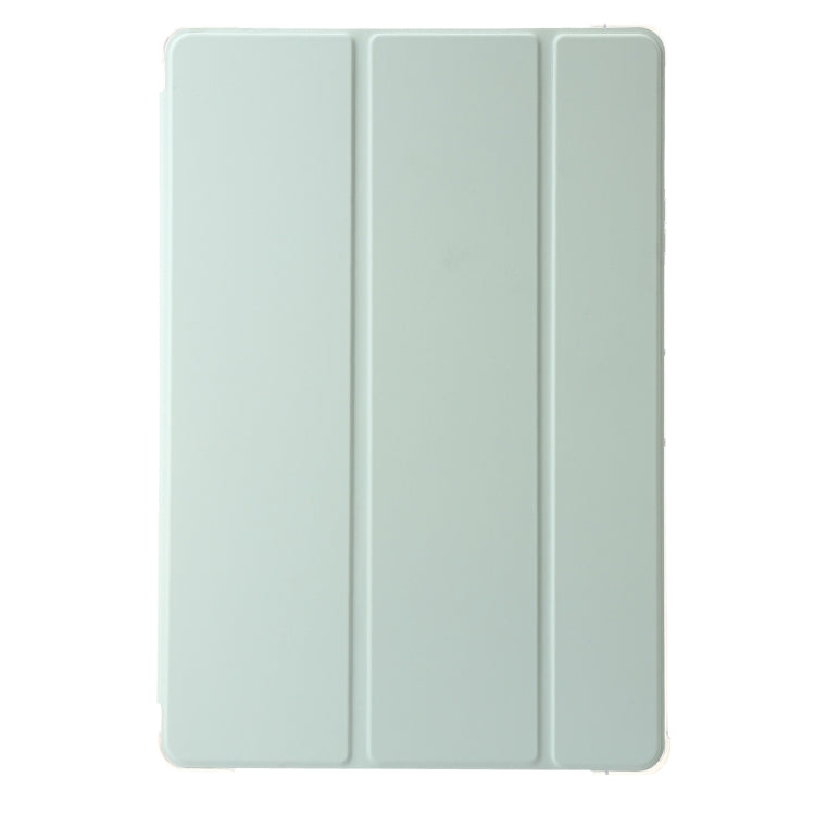 For Samsung Galaxy Tab S10 Ultra 3-Fold Clear Acrylic Leather Tablet Case(Green) - Tab S10 Ultra Cases by PMC Jewellery | Online Shopping South Africa | PMC Jewellery | Buy Now Pay Later Mobicred