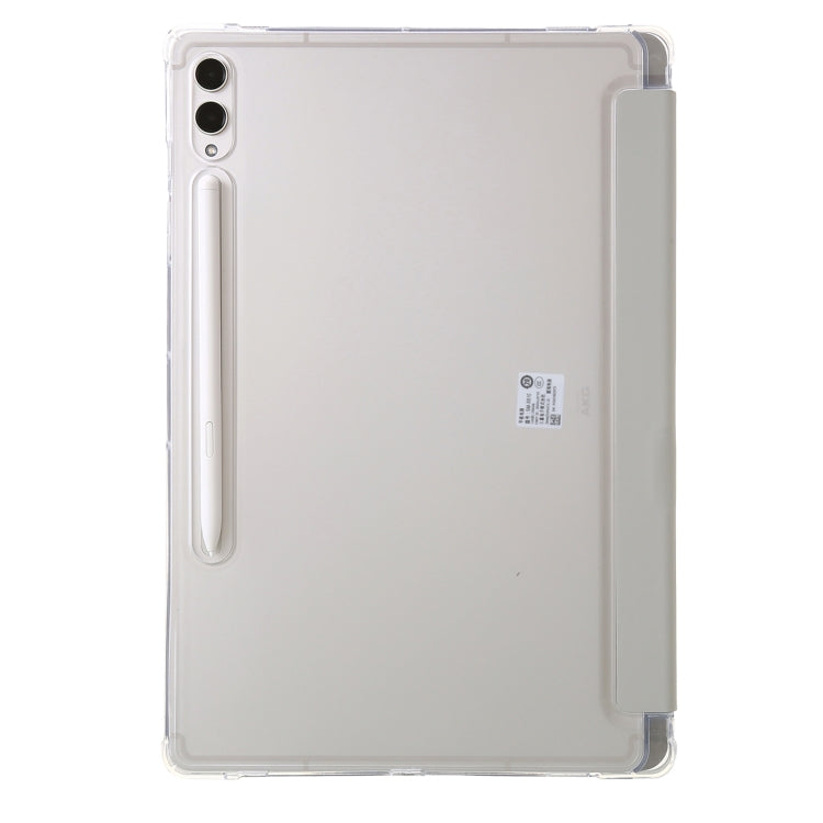 For Samsung Galaxy Tab S10+ / S9+ Clear Acrylic Deformation Leather Tablet Case(Grey) - Tab S10+ Cases by PMC Jewellery | Online Shopping South Africa | PMC Jewellery | Buy Now Pay Later Mobicred