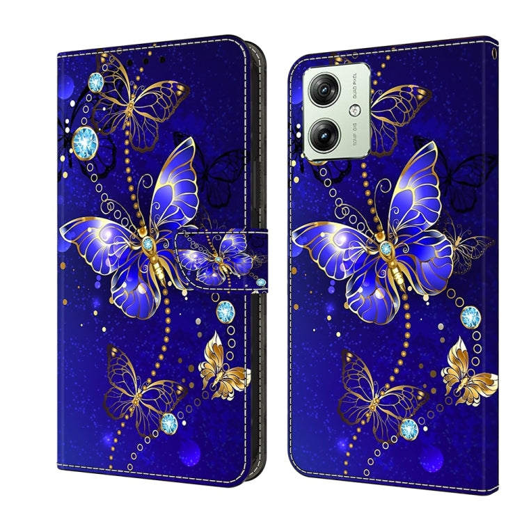 For Motorola Moto G54 Crystal 3D Shockproof Protective Leather Phone Case(Diamond Butterfly) - Motorola Cases by PMC Jewellery | Online Shopping South Africa | PMC Jewellery | Buy Now Pay Later Mobicred