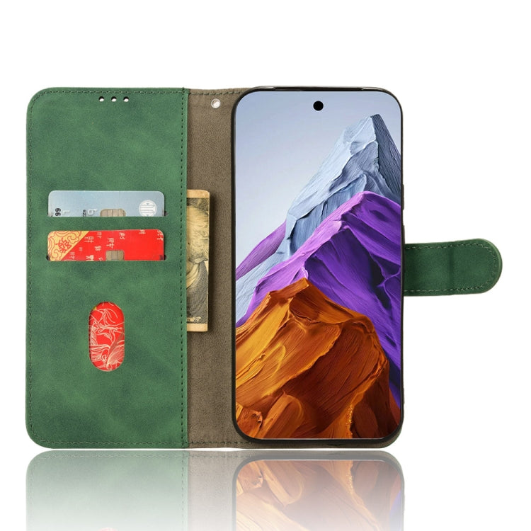 For Google Pixel 9 Pro Skin Feel Magnetic Flip Leather Phone Case(Green) - Google Cases by PMC Jewellery | Online Shopping South Africa | PMC Jewellery | Buy Now Pay Later Mobicred