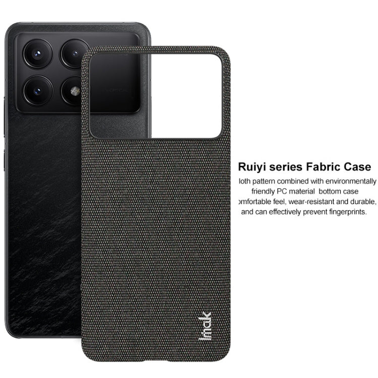 For Xiaomi Redmi K70 5G/K70 Pro 5G imak Ruiyi Series Cloth Texture PU + PC Phone Case(Light Grey) - K70 Pro Cases by imak | Online Shopping South Africa | PMC Jewellery | Buy Now Pay Later Mobicred