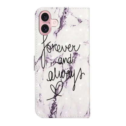 For iPhone 16 Oil Embossed 3D Drawing Leather Phone Case(Words Marble) - iPhone 16 Cases by PMC Jewellery | Online Shopping South Africa | PMC Jewellery | Buy Now Pay Later Mobicred