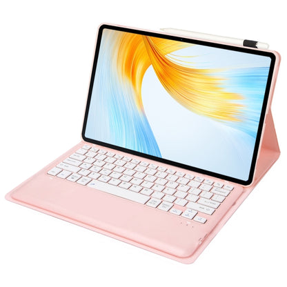 For Lenovo Xiaoxin Pad Pro 12.7 inch AM24 TPU Ultra-thin Detachable Bluetooth Keyboard Tablet Leather Case(Pink) - Lenovo Keyboard by PMC Jewellery | Online Shopping South Africa | PMC Jewellery