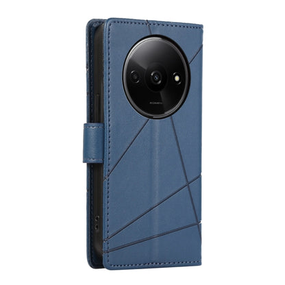 For Xiaomi Redmi A3 PU Genuine Leather Texture Embossed Line Phone Case(Blue) - Xiaomi Cases by PMC Jewellery | Online Shopping South Africa | PMC Jewellery | Buy Now Pay Later Mobicred