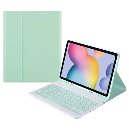 For Samsung Galaxy Tab A9+ Square Cap Bluetooth Keyboard Leather Case with Pen Slot(Green) - Samsung Keyboard by PMC Jewellery | Online Shopping South Africa | PMC Jewellery