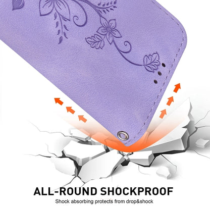 For Honor Magic6 Pro Lily Embossed Leather Phone Case(Purple) - Honor Cases by PMC Jewellery | Online Shopping South Africa | PMC Jewellery | Buy Now Pay Later Mobicred