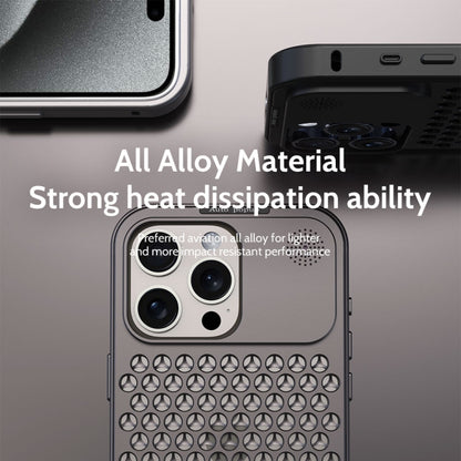 For iPhone 15 Plus R-JUST RJ58 Aromatherapy Metal Cooling Phone Case(Grey) - iPhone 15 Plus Cases by R-JUST | Online Shopping South Africa | PMC Jewellery